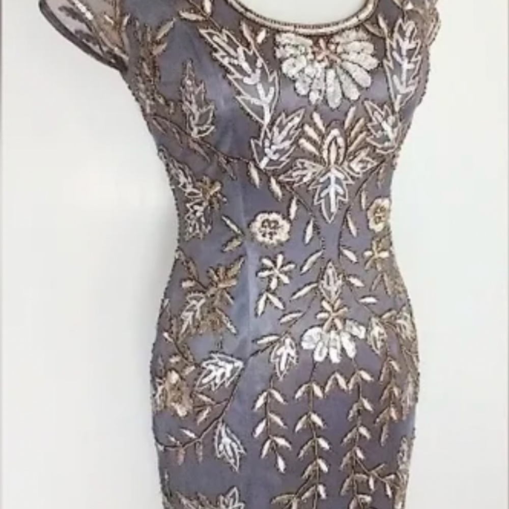 VINTAGE Sue Wong Sequin Dress - Size 6